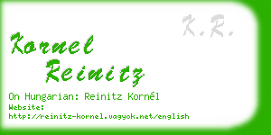 kornel reinitz business card