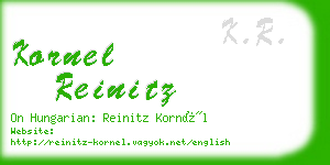 kornel reinitz business card